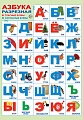 ПЛ-16361 Плакат А3. Азбука разрезная с картинками (с картинками, в зеленой рамке)