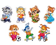 *КБ-17434 Комплект для оформления интерьера со скотчем. Летние забавы (7 фигурных плакатов А4)