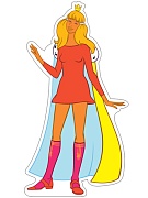 ФМ2-12520 Плакат вырубной А4. Принцесса из мультфильма Бременские музыканты (с блестками в лаке)