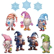 *КМ-17909 Комплект украшений со скотчем. Гномики (10 видов в комплекте)