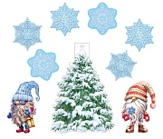 *КБ-16675 Комплект для оформления интерьера. Сказка в лесу (2 плаката А4, плакат А3 и 3 фигуры по 2 шт.)