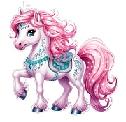 Ф-17490 Плакат вырубной А3. Лошадка (двухсторонний, ВД-лак)