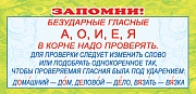 ШМ-3590 Карточки-шпаргалки. Запомни! Безударные гласные (формат 61х131 мм)