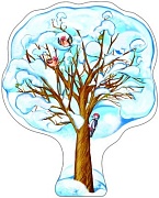 Ф-9312 Плакат вырубной А3. Клен зимний (с уф-лаком) - тема Деревья