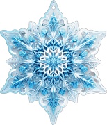 М-17479 Вырубная фигурка. Снежинка (двухсторонняя, ВД-лак)