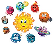 КМ-14532 Комплект украшений на скотче. Веселая солнечная система (УФ-лак) КМ-14532 Комплект украшений на скотче. Веселая солнечная система (УФ-лак)