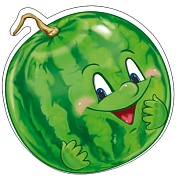 ФМ-11214 Плакат вырубной А4. Арбуз (с блестками в лаке)