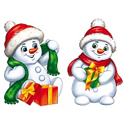 *КБ-17868 Комплект для оформления интерьера со скотчем. Снеговики (2 плаката А3)