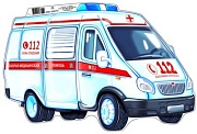 ФМ1-9751 Плакат вырубной А4. Машина скорой помощи (УФ-лак)