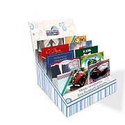 *КБ-17292 Набор мини-открыток на 23 февраля в ассортименте. 100 шт. в шоу-боксе: 10 видов по 10 шт.