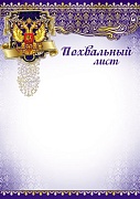 Ш-7377 Похвальный лист с Российской символикой (для принтера, картон 200 г