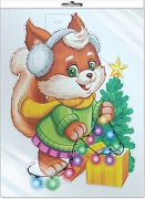 *Ф-16581 ПЛАКАТ ВЫРУБНОЙ А3 В ПАКЕТЕ. Белочка с гирляндой и елочкой (двухсторонний, ВД-лак, в индивидуальной упаковке, с европодвесом и клеевым клапаном) *Ф-16581 ПЛАКАТ ВЫРУБНОЙ А3 В ПАКЕТЕ. Белочка с гирляндой и елочкой (двухсторонний, ВД-лак, в индивидуальной упаковке, с европодвесом и клеевым клапаном)