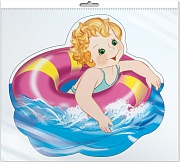 *ФМ-10710 ПЛАКАТ ВЫРУБНОЙ А4 В ПАКЕТЕ. Ребенок летом! (блестки в лаке)