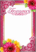 Ш-10371 Благодарность (серебряная фольга, для принтера, картон 200 г