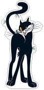 ФМ2-12620 Плакат вырубной А4. Кот из мультфильма Котенок по имени Гав (с блестками в лаке)