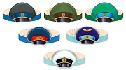 *КМА-14800 Комплект масок-ободков для группы детского сада. Военные профессии (6 шт. в комплекте)