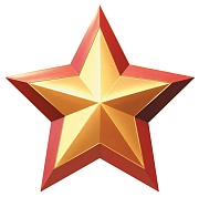 М-17993 Вырубная фигурка. Звезда патриотическая (двухсторонняя, ВД-лак, для апплика