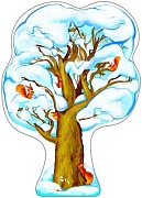 Ф-9311 Плакат вырубной А3. Дуб зимний (с уф-лаком) - тема Деревья