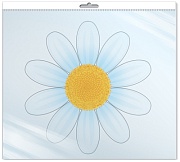 *ФМ-10614 ПЛАКАТ ВЫРУБНОЙ А4 В ПАКЕТЕ. Ромашка (в индивидуальной упаковке, с европодвесом и клеевым клапаном)
