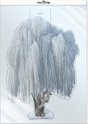 Ф-15833 ПЛАКАТ ВЫРУБНОЙ А3+ В ПАКЕТЕ. Ива зимняя (двухсторонний, в индивидуальной упаковке, с европодвесом и клеевым клапаном)