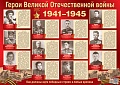 ПЛ-13111 Демонстрационный плакат А2. Герои Великой Отечественной войны