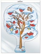 *Ф-9313 ПЛАКАТ ВЫРУБНОЙ А3 В ПАКЕТЕ. Рябина зимняя (УФ-лак, в индивидуальной упаковке, с европодвесом и клеевым клапаном) - тема Деревья