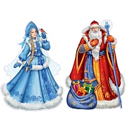 *КБ-17869 Комплект для оформления интерьера со скотчем. Дед Мороз и Снегурочка-3 (2 плаката А3)