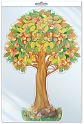 *ФБ-14213 ПЛАКАТ ВЫРУБНОЙ А2 В ПАКЕТЕ. Яблоня осенняя (в индивидуальной упаковке, с европодвесом и клеевым клапаном) - тема Деревья