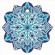 М-7948 Вырубная фигурка. Снежинка (с блестками в лаке) - группа Снежинки