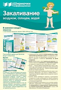 Ширмочки информационные.Закаливание воздухом, солнцем, водой (учебно¬методическое пособие для организации тематического уголка в ДОО в соответсвии с ФГОС ДО и закона "Об образовании в РФ") (1000х330 мм)
